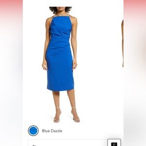 Square Neck Ruched Dress- Halogen brand